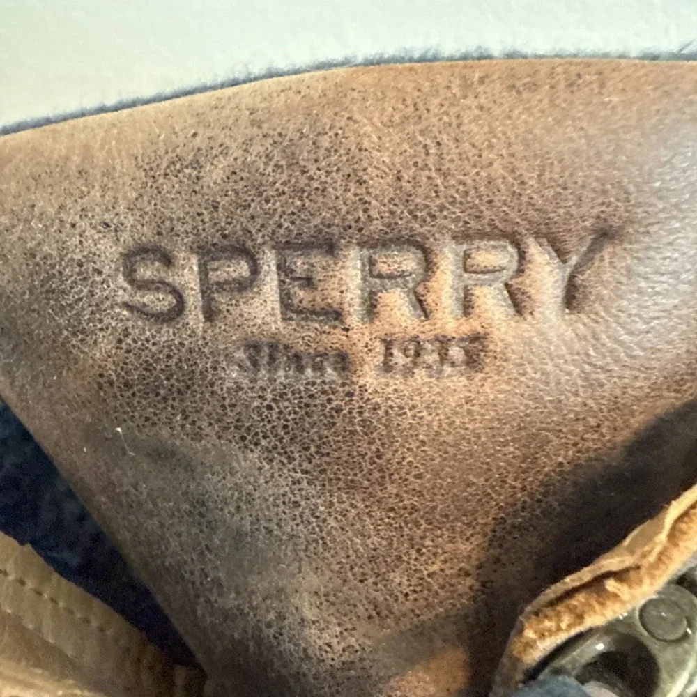 Sperry Saltwater Women Mid-Calf Duck Boots 10M Rubber Leather Outdoors Comfort